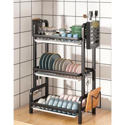 Multipurpose 3-Layer Kitchen Bowl Rack for Drying & Storage